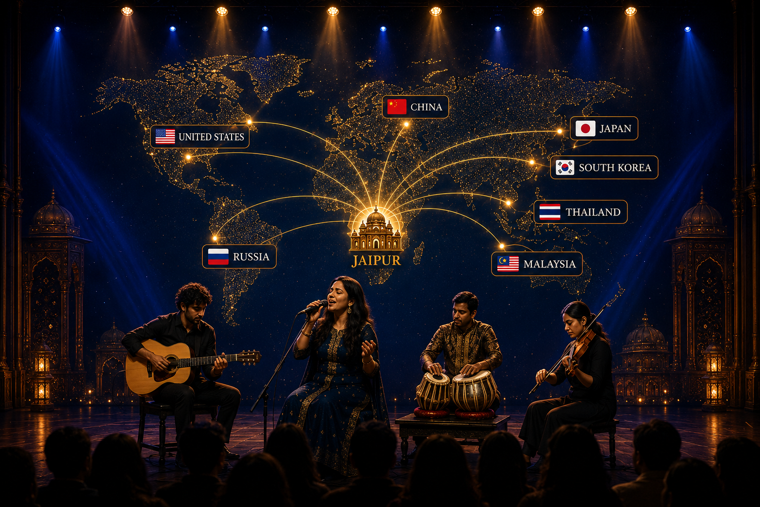 International participation world map from Jaipur